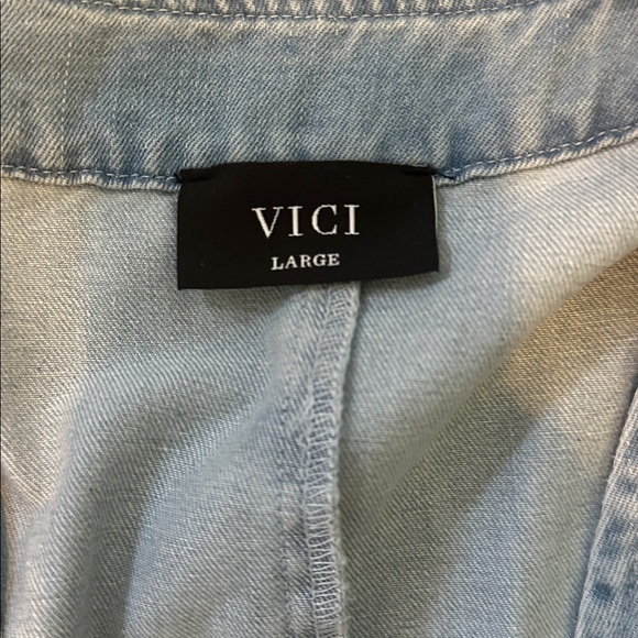 Vici Light Blue Denim romper - Picture 5 of 6